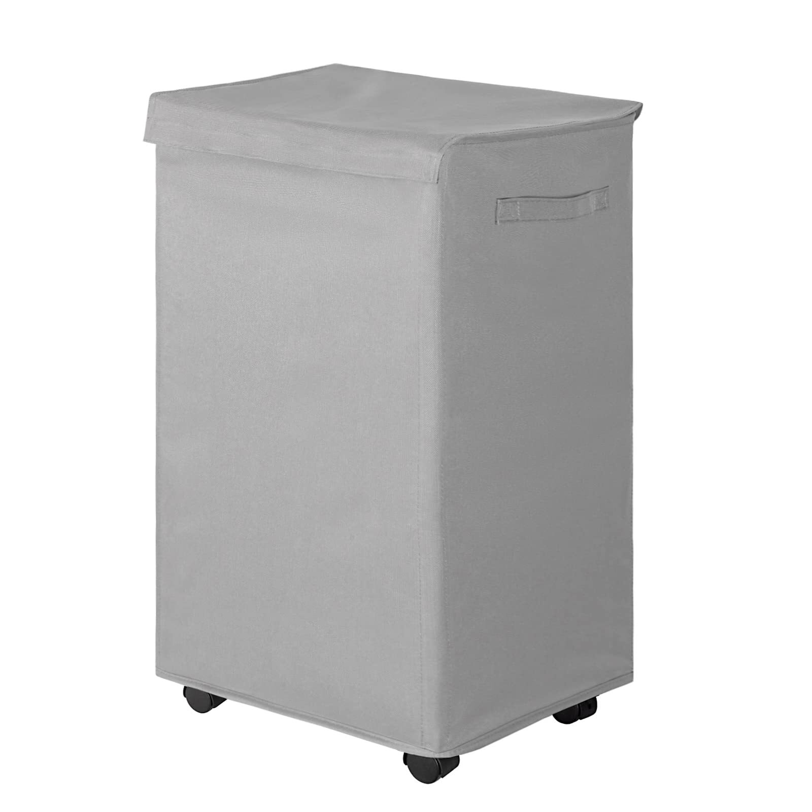 90l Large Laundry Hamper With Lid And Wheels Rolling Collapsible Laundry Basket