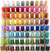 80 Spools Polyester Embroidery Machine Thread Kit 500M (550Y) Each Spool - Color