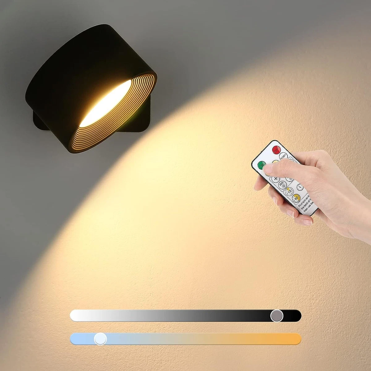 LED Indoor Wall Lights Rechargeable Wall Sconce Dimmable LED Wall