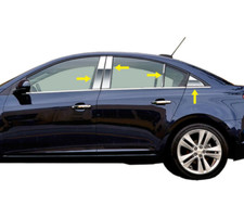 For 2016-2019 Chevrolet Cruze 8pc Stainless Steel Chrome Pillar Post Trim
