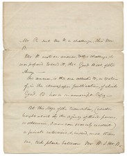 1825 Daniel Webster Details a Duel Challenge by Sen. John Randolph (RARE)