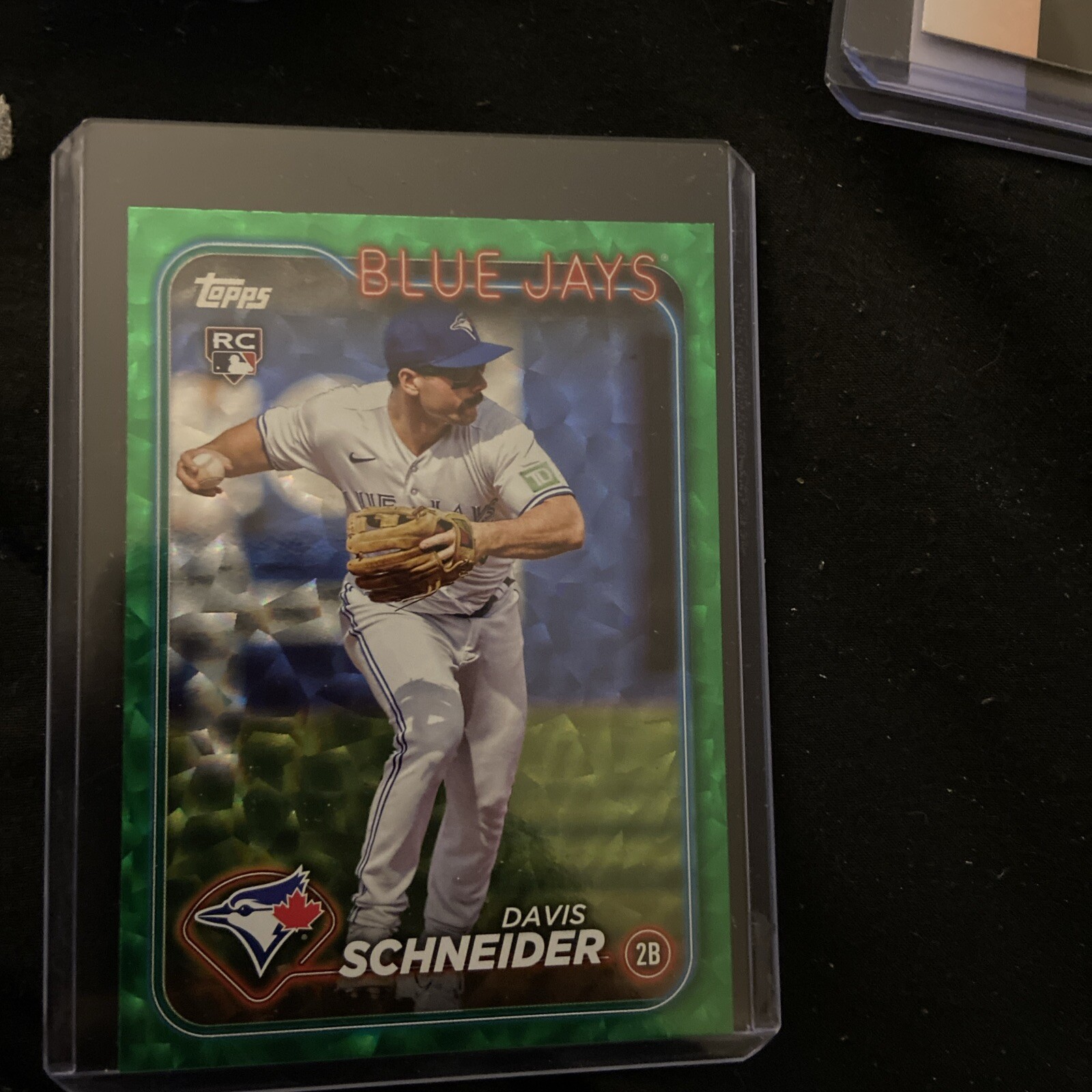 2024 Topps Series 1 DAVIS SCHNEIDER Blue Jays rc #189 Green Crackle /499