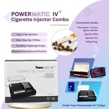 Powermatic IV+ Electric Tobacco Injector Rolling Machine (King's & 100's) -Combo