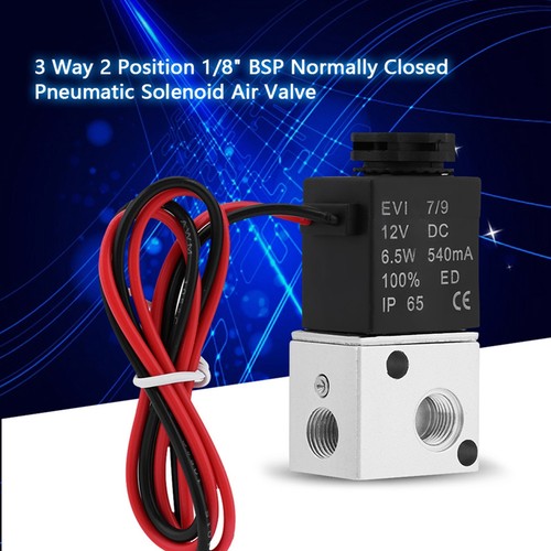 Electroválvulas neumáticas normalmente cerradas DC12V 3 vías 2 posiciones 1/8' BSP - Imagen 21 de 22