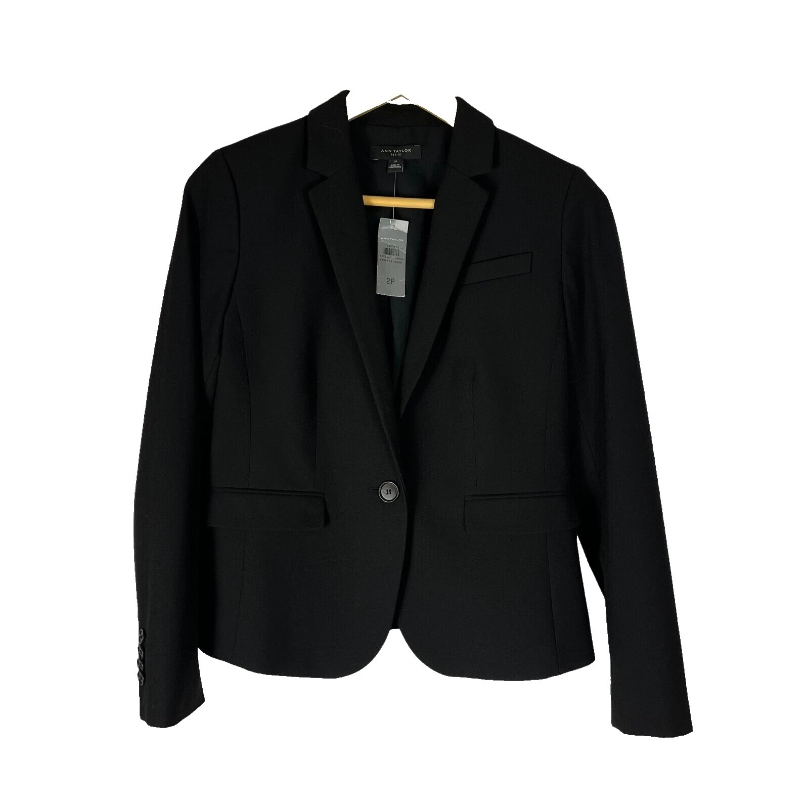 Ann Taylor Black Solid Coats, Jackets & Vests for Women