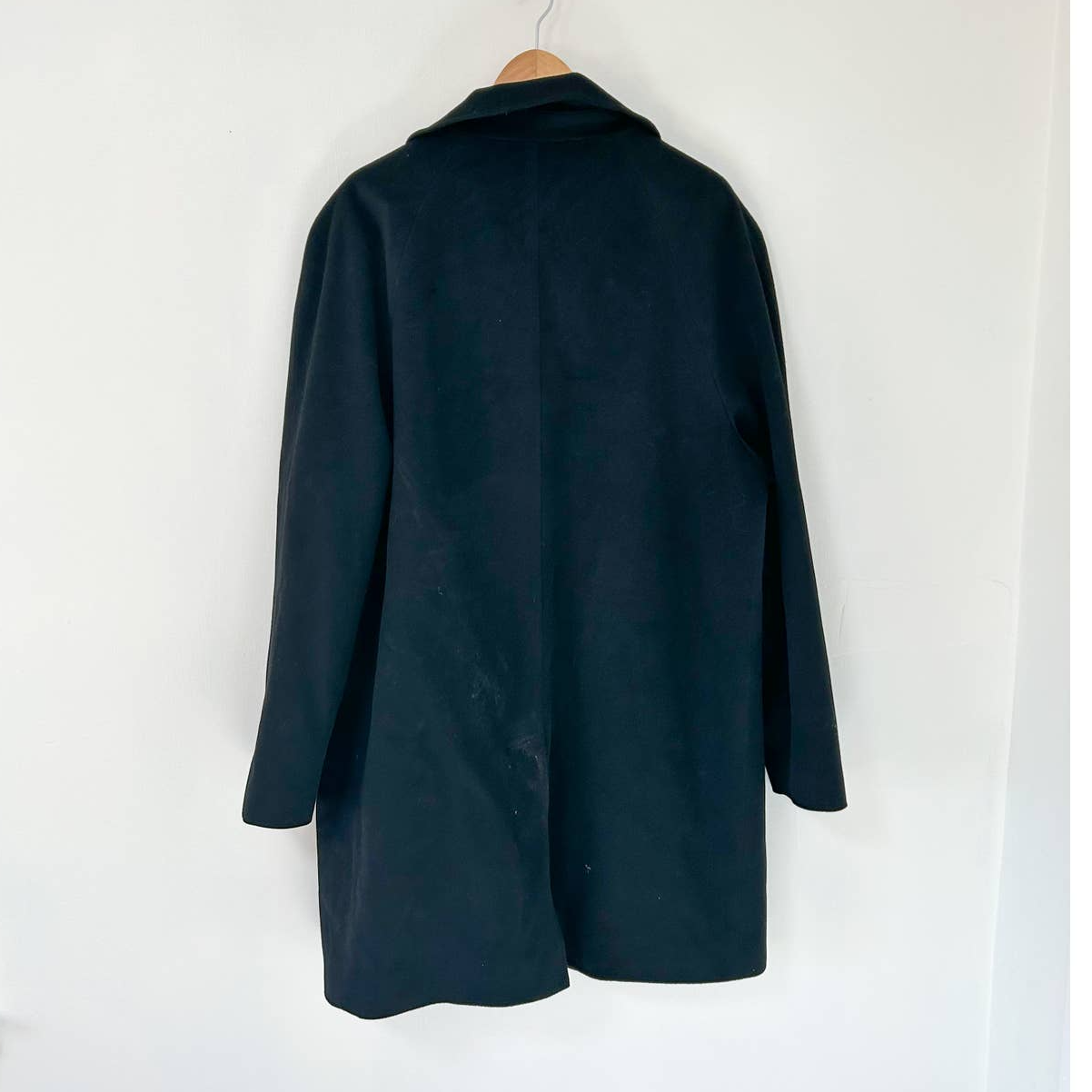 Loro Piana Nordstrom 100% Wool Storm System Black Wool Over Coat Men's Size  44 | eBay