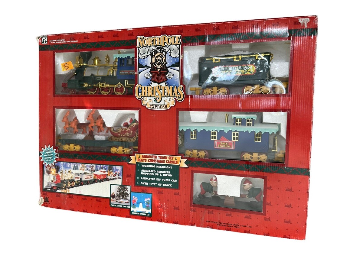 Vtg. Toy State North Pole Christmas Express Animated & Christmas