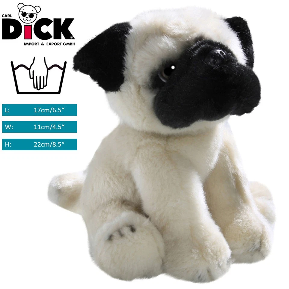 Carl Dick Mops Welpe ca. 22cm 3135 Kuscheltier, Plüschtier, Stofftier - Bild 4 von 4