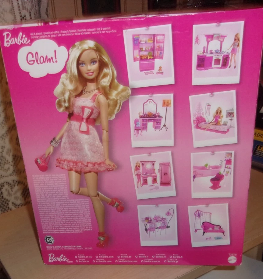 Juego de muñeca y sofá Glam Barbie 2009 #T3578 *nuevo* Foto 3 de 3