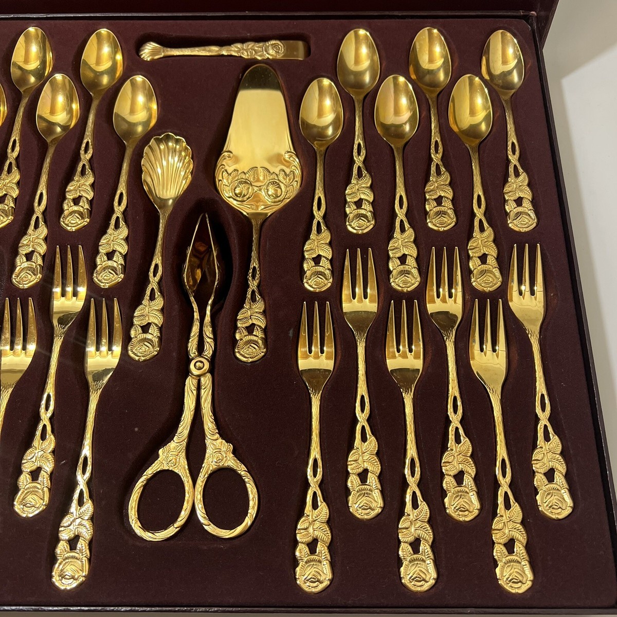 Bestecke Solingen W. Germany 23/24 Karat Gold Plated Flatware