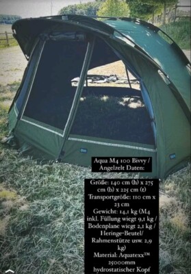Aqua M4 100 Bivvy Bivy Aquatexx E.V. LIMITED EDITION! Zelt Karpfenzelt Angelzelt