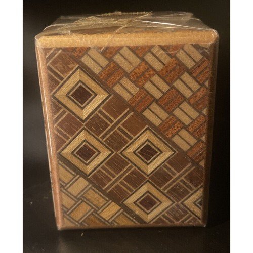 7 passi Yosegi legno di noce giapponese segreto puzzle box Himitsu bako nuovo - Foto 3 di 6
