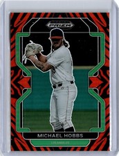 2022 Prizm Draft Picks Tiger Stripe Michael Hobbs 24/99 (B22) Dodgers