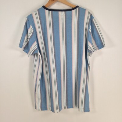 SHEIN VCAY Pl Size Rainbow Striped Short Sleeve Round Neck T-Shirt, Vacation Style | SHEIN A