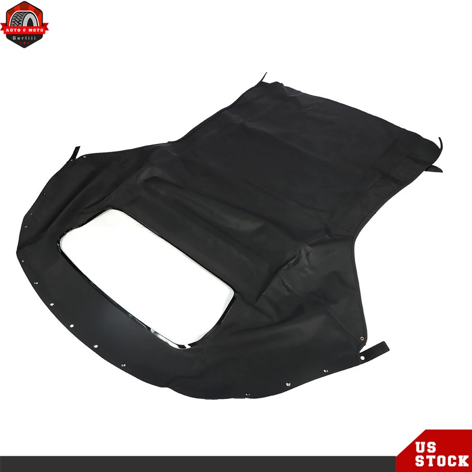 Black Convertible Soft Top with Plastic Window Fit For 96-06 Chrysler Sebring Foto 4 de 4