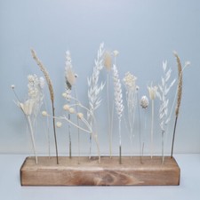 Palm and Spear Naturals Dried Flower Bar Display Home D�cor Beige/White 30cm