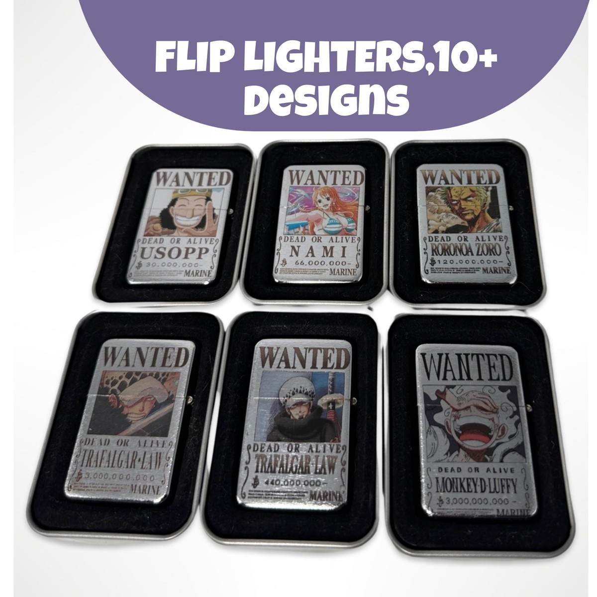 One Piece Anime Wanted Posters Flip Top Lighters | eBay