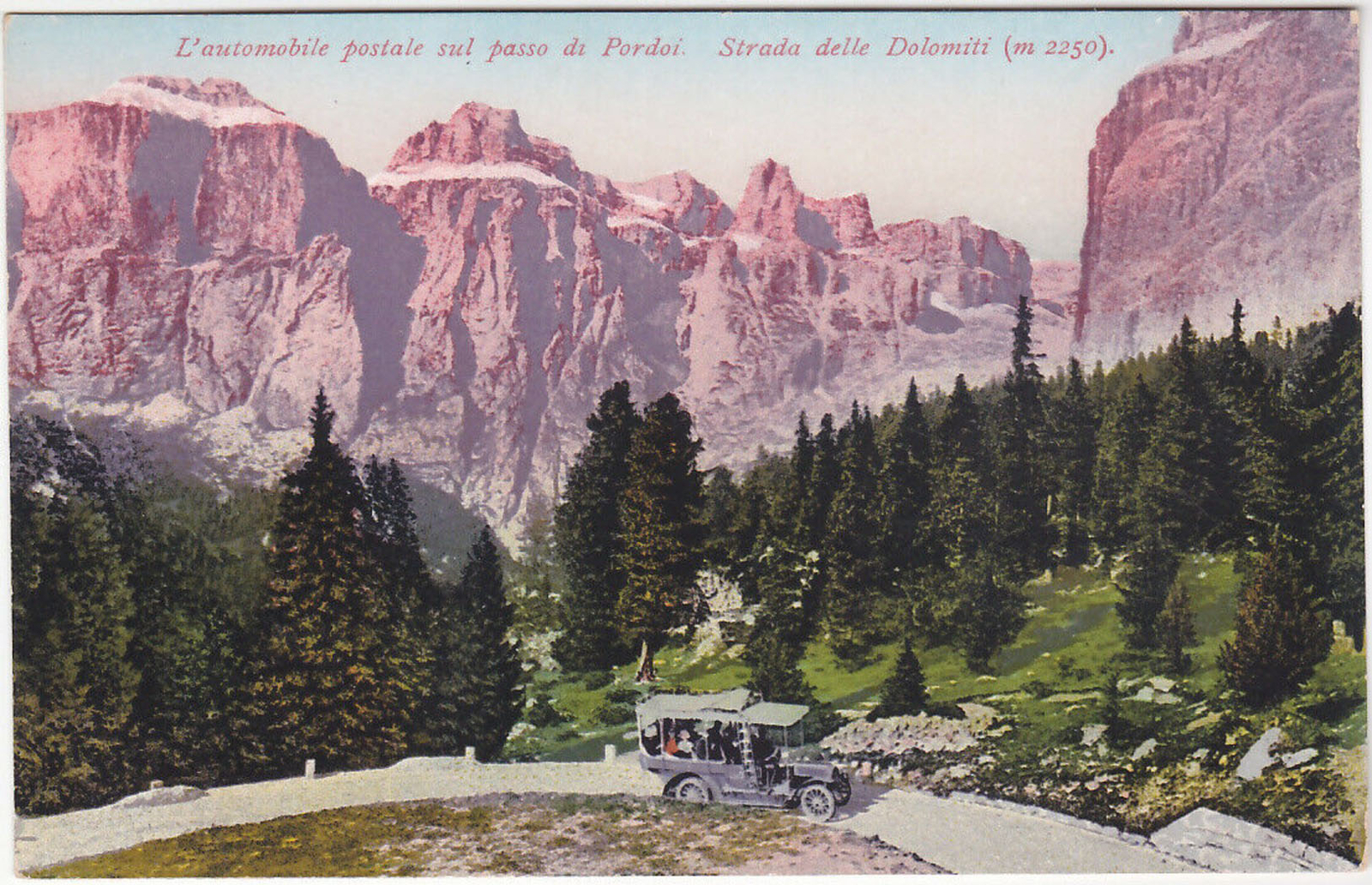 PASSO PORDOI - TRENTO - L'AUTOMOBILE POSTALE -33020-