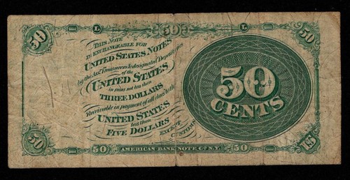 US 50c Stanton Fractional Currency Note 4th Issue (CE) - Picture 2 of 3