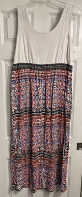 Cato Womens Dress Maxi 18 20 W Petite Sleeveless Summer Empire Waist | eBay