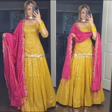 INDIAN PAKISTANI TOP LEHENGA WEDDING DESIGNER BOLLYWOOD READT TO WEAR