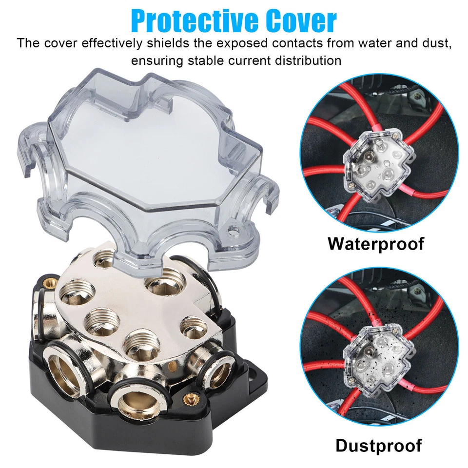 2pcs High Quality Car Audio System Distribution Block 1 In 5 Out 2G 4G 8G - Image 2 of 4