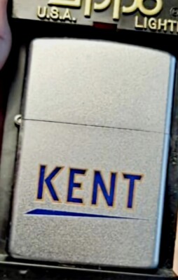 ZIPPO Lighter KENT 1999 CIGARETTE LOGO ON SILVER MATTE FINISH 