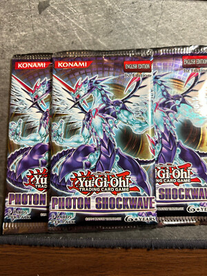 Photon Shockwave 1st Edition Set of 3 Booster Packs Yu-Gi-Oh! TCG