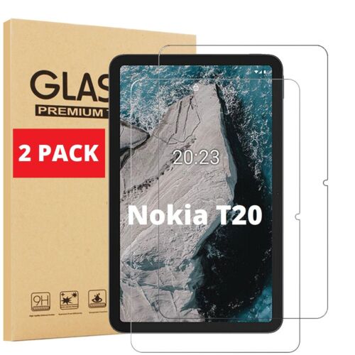 (2 Pack) 9H Tempered Glass Screen Protector Cover For Nokia T20 Tablet 10.4 inch - Picture 1 of 5