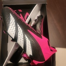 Adidas Accuracy FG, Core Black/White/Pink, Size 8 GW4557 