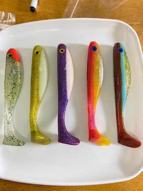7.25"Soft Plastic Swimbaits Fishing Lures Pack of 5 - Image 2