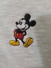 Vintage Disney Originals Made In USA Mickey Mouse Medium Short Sleeve Polo Gray