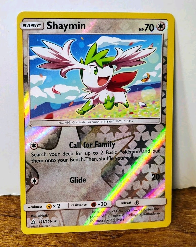 POKEMON SHAYMIN 111/156 REVERSE HOLO RARE ULTRA PRISM LP