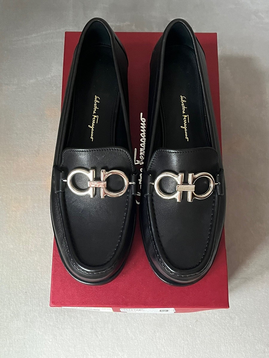 Salvatore Ferragamo ブラックラバーシューズ $850 SALVATORE FERRAGAMO - “GIN 4