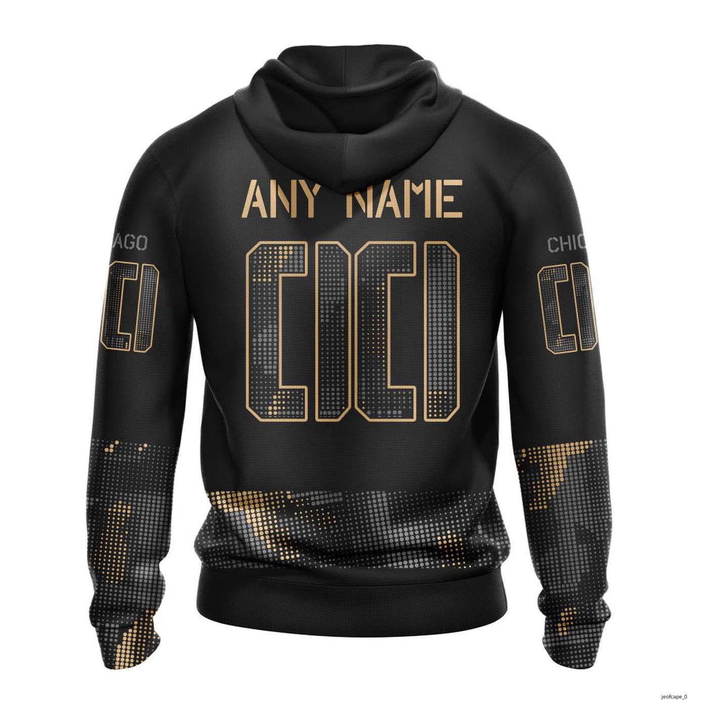 Chicago Blackhawks Personalized Military Appreciation Hoodie