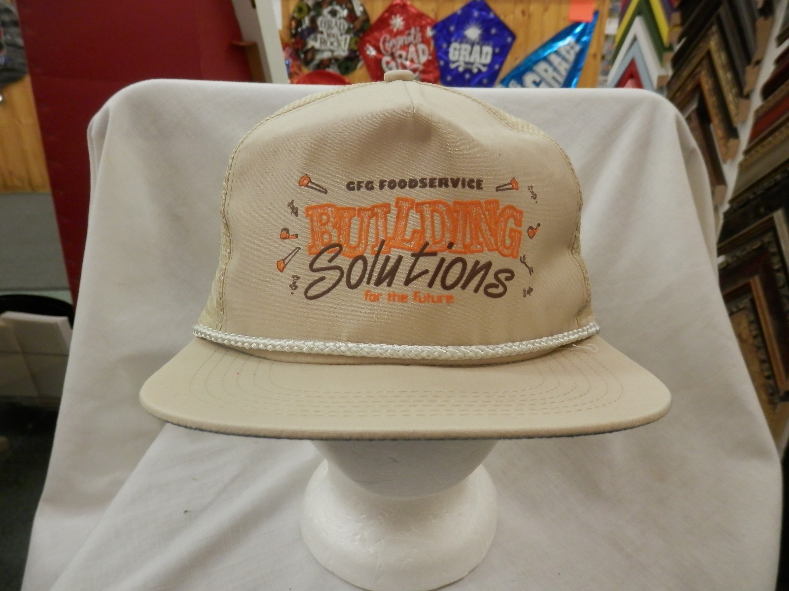 trucker hat baseball cap GFG FOODSERVICE BUILDING Mesh Style snapback retro