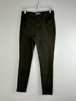 Fat Face Jeans Womens Size 6 Green 30x26.5 Five Pocket Jegging Skinny Leg Denim
