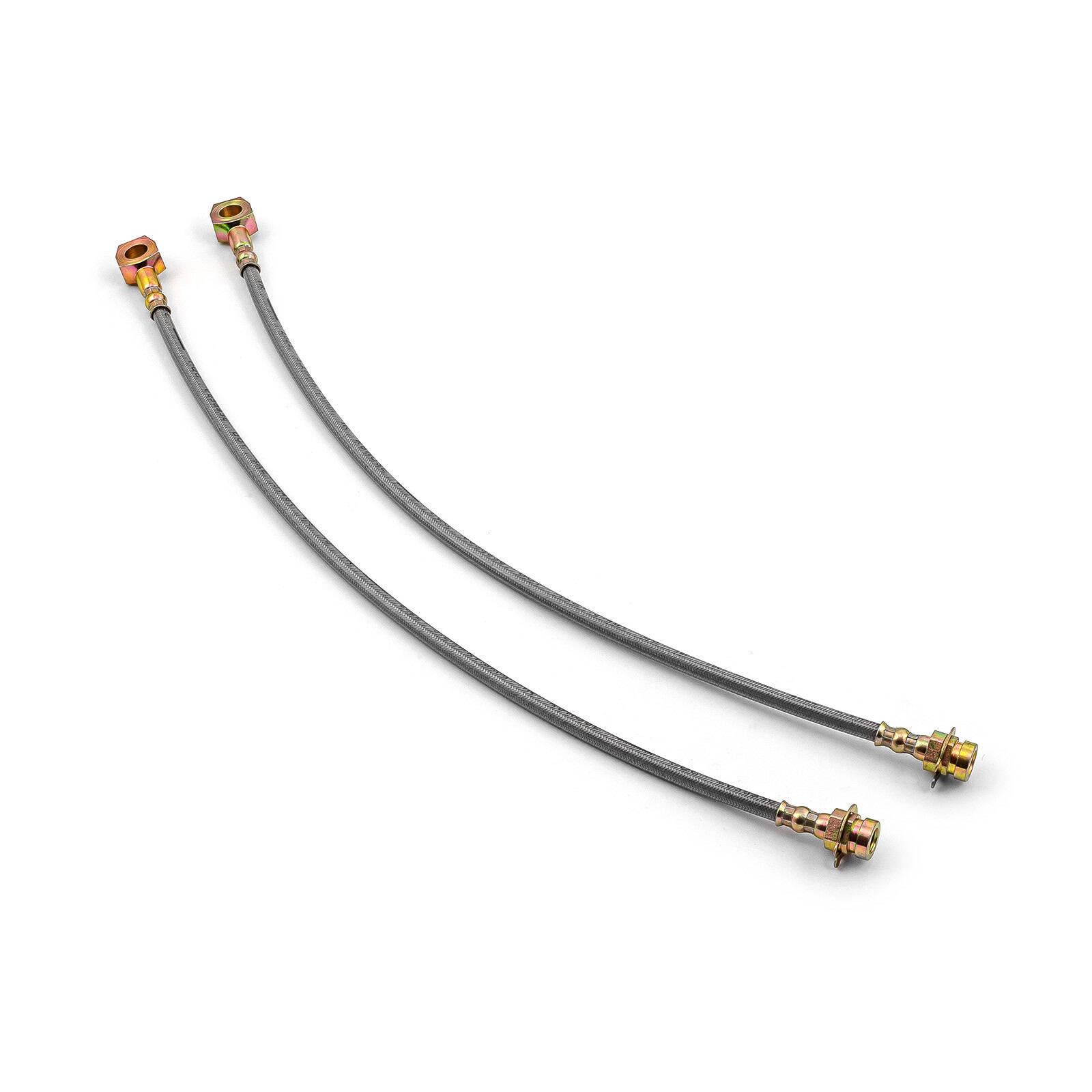 7/16" Banjo 18" Long Stainless Steel Brake Lines(Pair) with Hardware 840136555872 eBay