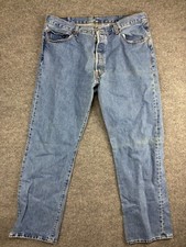 Vintages 90s Levi's 501 Jeans Men's W40 x L34 Blue Button Fly Classic Straight
