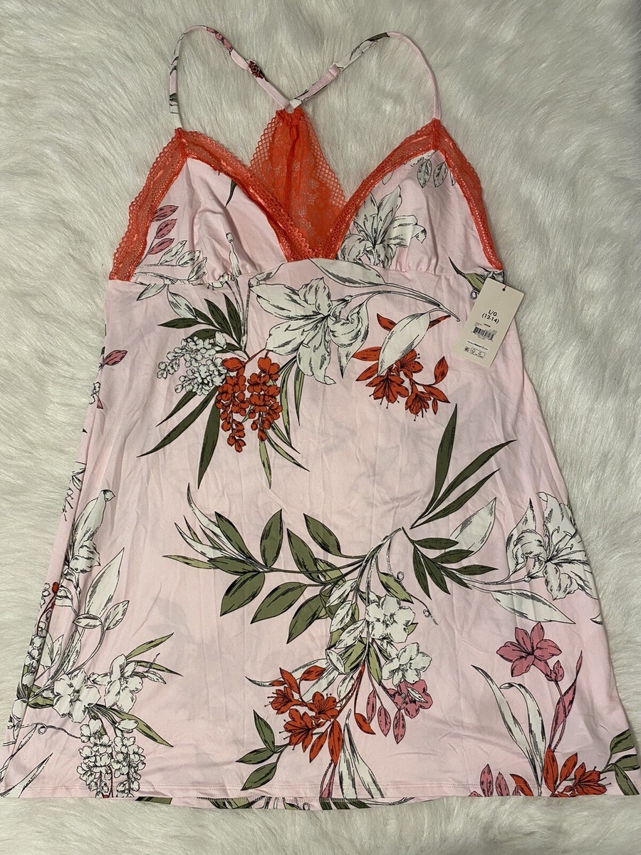 Secret Treasures Chemise Women Size Large Pink Sleeveless Nightgown Pajamas  NWT