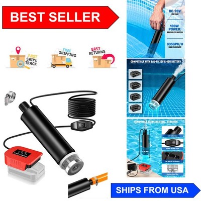Cordless Mini Water Transfer Pump for Bauer 20V - 635GPH Powerful Performance