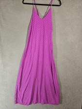 Old Navy Womens Medium Maxi Dress Purple Polka-dot Cross Strap Vneck Flowy