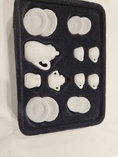 AirAds Dollhouse 1:12 miniature Porcelain Set Tea Set Coffee Set Solid White