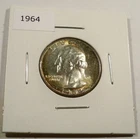 1964-P BU WASHINGTON QUARTER VERY NICE RAINBOW TONE SILVER 25c