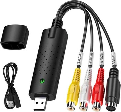USB 2.0 Audio Video Grabber, VHS Videoadapter Digitalisieren Gerät Konverter 