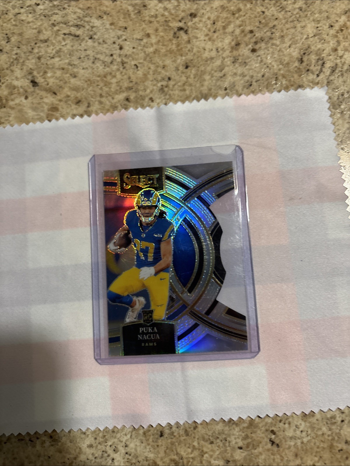 2023 Panini Select - Premier Level Puka Nacua #199 Silver Prizm Die-Cut (RC)