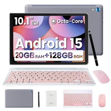 10.1 inch Tablet 24 4 20 GB 128 GB Android 15 Dual Camera 1280 800 WIFI 6 LCD