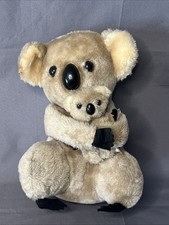 Vintage Koala Mother  Baby Plush Stuffed Animal Toy Made in Korea R. Dakin  Co