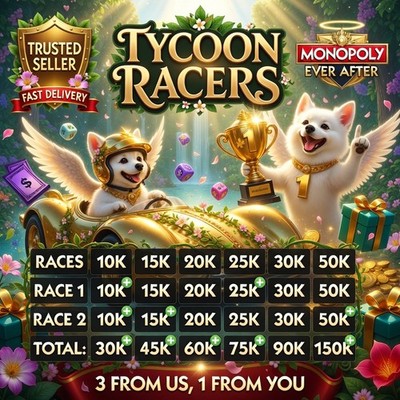 Monopoly Go Racer Event -on June 3rd 10k-15k-20k-30k-50k points