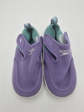 Speedo Kids Youth Water Shoes, Aqua Socks in Purple Teal Size Medium